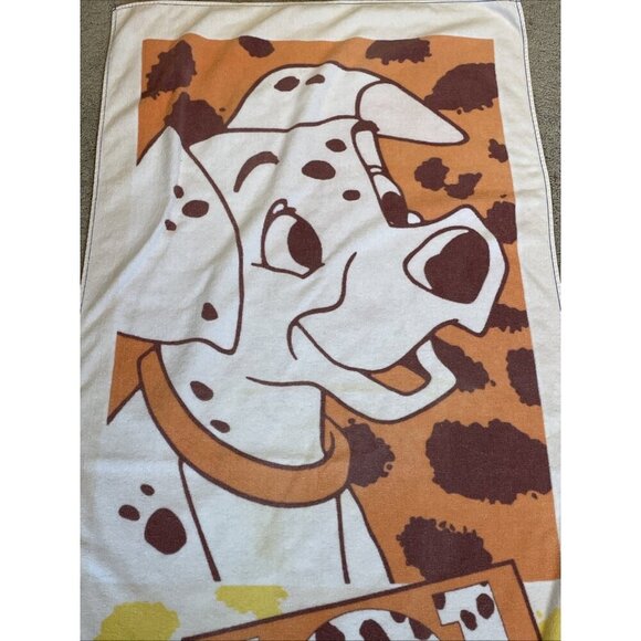Vintage 90’s Disney's 101 Dalmatians Beach Towel 100% Cotton Franco Dalmatians - Picture 2 of 11